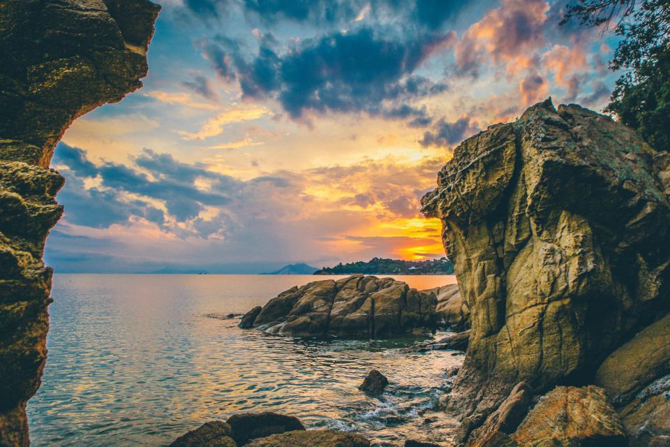 Coastline at sunset